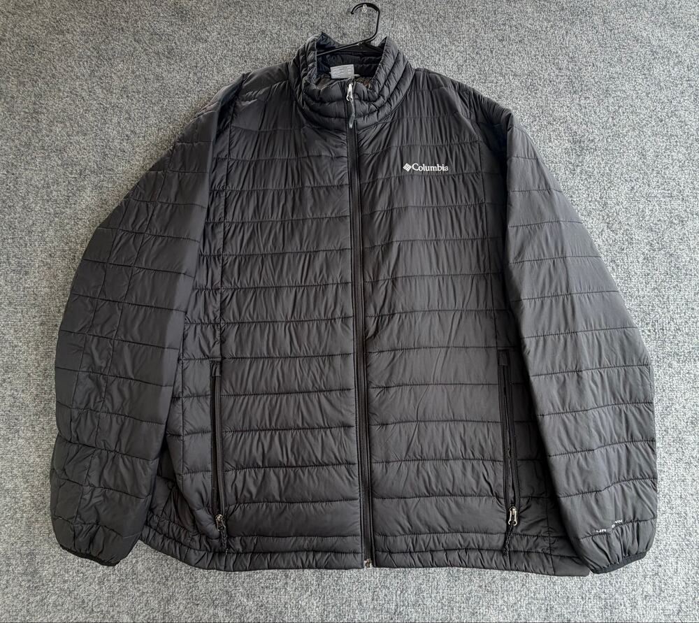 Columbia TurboDown Omni-Heat Puffer Jacket Men’s 4X Black Full Zip Insulated